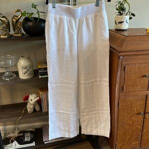 Soft Surroundings White Wide Leg Pants